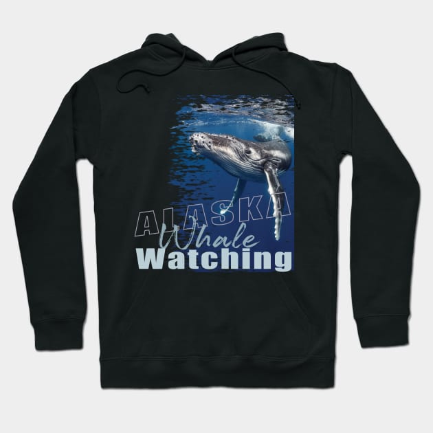 Alaska Whale Watching Hoodie by TeeText